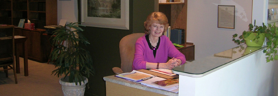 image of attendant at desk