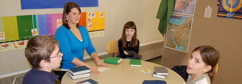 image of young children with teacher